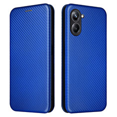 Coque Portefeuille Livre Cuir Etui Clapet L04Z pour Realme 10 Pro 5G Bleu