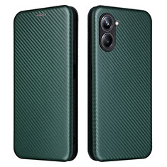 Coque Portefeuille Livre Cuir Etui Clapet L04Z pour Realme 10 Pro 5G Vert