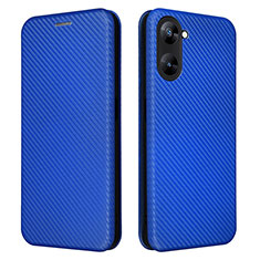 Coque Portefeuille Livre Cuir Etui Clapet L04Z pour Realme 10S 5G Bleu