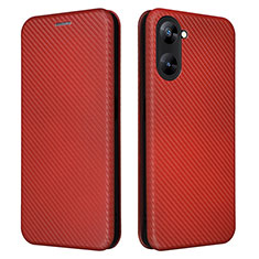 Coque Portefeuille Livre Cuir Etui Clapet L04Z pour Realme 10S 5G Marron