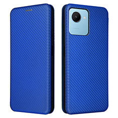 Coque Portefeuille Livre Cuir Etui Clapet L04Z pour Realme C30 Bleu