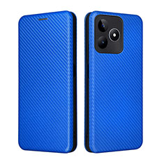 Coque Portefeuille Livre Cuir Etui Clapet L04Z pour Realme C51 Bleu