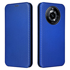 Coque Portefeuille Livre Cuir Etui Clapet L04Z pour Realme Narzo 60 5G Bleu