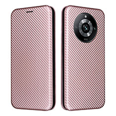 Coque Portefeuille Livre Cuir Etui Clapet L04Z pour Realme Narzo 60 Pro 5G Or Rose