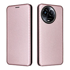 Coque Portefeuille Livre Cuir Etui Clapet L04Z pour Realme Narzo 60x 5G Or Rose