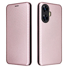 Coque Portefeuille Livre Cuir Etui Clapet L04Z pour Realme Narzo N55 Or Rose