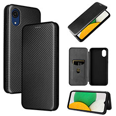 Coque Portefeuille Livre Cuir Etui Clapet L04Z pour Samsung Galaxy A03 Core Noir