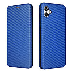 Coque Portefeuille Livre Cuir Etui Clapet L04Z pour Samsung Galaxy A04 4G Bleu