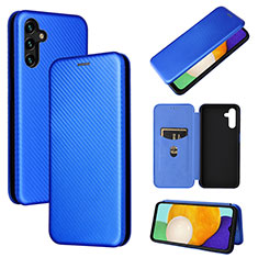 Coque Portefeuille Livre Cuir Etui Clapet L04Z pour Samsung Galaxy A04s Bleu