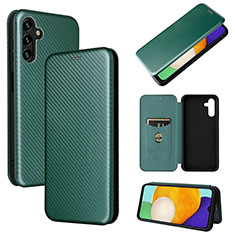 Coque Portefeuille Livre Cuir Etui Clapet L04Z pour Samsung Galaxy A04s Vert