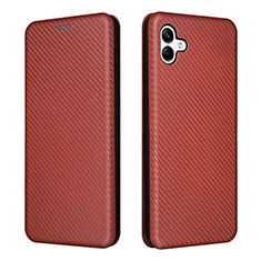 Coque Portefeuille Livre Cuir Etui Clapet L04Z pour Samsung Galaxy A05 Marron