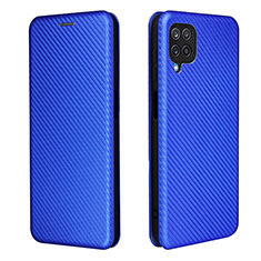 Coque Portefeuille Livre Cuir Etui Clapet L04Z pour Samsung Galaxy A12 Bleu