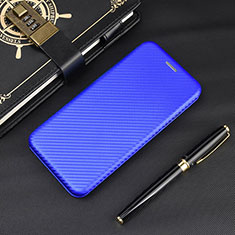 Coque Portefeuille Livre Cuir Etui Clapet L04Z pour Samsung Galaxy A21s Bleu