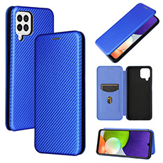 Coque Portefeuille Livre Cuir Etui Clapet L04Z pour Samsung Galaxy A22 4G Bleu