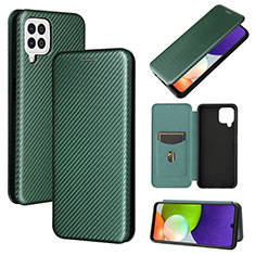 Coque Portefeuille Livre Cuir Etui Clapet L04Z pour Samsung Galaxy A22 4G Vert