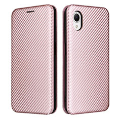 Coque Portefeuille Livre Cuir Etui Clapet L04Z pour Samsung Galaxy A23e 5G Or Rose