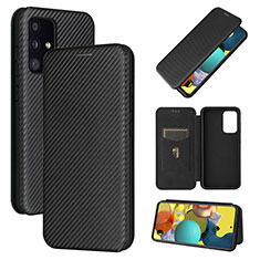 Coque Portefeuille Livre Cuir Etui Clapet L04Z pour Samsung Galaxy A52 4G Noir