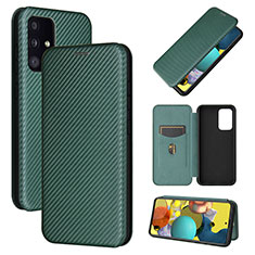 Coque Portefeuille Livre Cuir Etui Clapet L04Z pour Samsung Galaxy A52 5G Vert