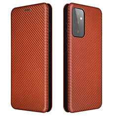 Coque Portefeuille Livre Cuir Etui Clapet L04Z pour Samsung Galaxy A72 5G Marron