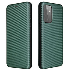 Coque Portefeuille Livre Cuir Etui Clapet L04Z pour Samsung Galaxy A72 5G Vert