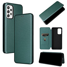 Coque Portefeuille Livre Cuir Etui Clapet L04Z pour Samsung Galaxy A73 5G Vert