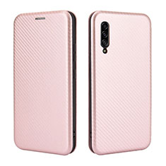 Coque Portefeuille Livre Cuir Etui Clapet L04Z pour Samsung Galaxy A90 5G Or Rose