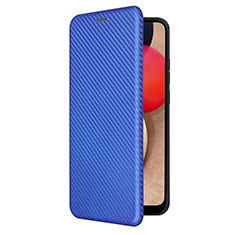 Coque Portefeuille Livre Cuir Etui Clapet L04Z pour Samsung Galaxy F02S SM-E025F Bleu