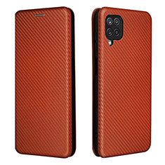 Coque Portefeuille Livre Cuir Etui Clapet L04Z pour Samsung Galaxy M12 Marron