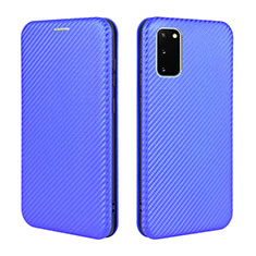 Coque Portefeuille Livre Cuir Etui Clapet L04Z pour Samsung Galaxy S20 FE (2022) 5G Bleu