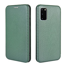 Coque Portefeuille Livre Cuir Etui Clapet L04Z pour Samsung Galaxy S20 FE (2022) 5G Vert