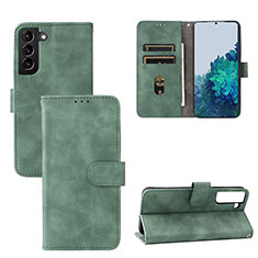 Coque Portefeuille Livre Cuir Etui Clapet L04Z pour Samsung Galaxy S22 5G Vert