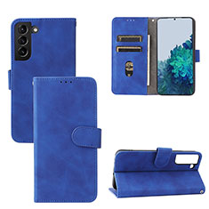 Coque Portefeuille Livre Cuir Etui Clapet L04Z pour Samsung Galaxy S22 Plus 5G Bleu