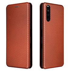 Coque Portefeuille Livre Cuir Etui Clapet L04Z pour Sony Xperia 10 III Lite Marron