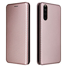 Coque Portefeuille Livre Cuir Etui Clapet L04Z pour Sony Xperia 10 III SO-52B Or Rose