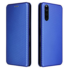 Coque Portefeuille Livre Cuir Etui Clapet L04Z pour Sony Xperia 10 III SOG04 Bleu