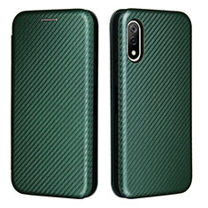 Coque Portefeuille Livre Cuir Etui Clapet L04Z pour Sony Xperia Ace II SO-41B Vert