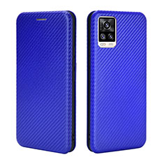 Coque Portefeuille Livre Cuir Etui Clapet L04Z pour Vivo V20 (2021) Bleu