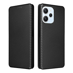 Coque Portefeuille Livre Cuir Etui Clapet L04Z pour Xiaomi Poco M6 Pro 5G Noir