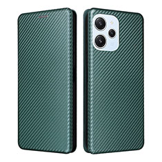 Coque Portefeuille Livre Cuir Etui Clapet L04Z pour Xiaomi Poco M6 Pro 5G Vert