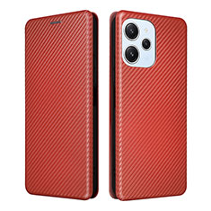 Coque Portefeuille Livre Cuir Etui Clapet L04Z pour Xiaomi Redmi 12 5G Marron