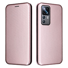 Coque Portefeuille Livre Cuir Etui Clapet L04Z pour Xiaomi Redmi K50 Ultra 5G Or Rose