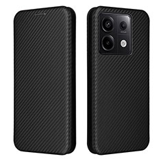 Coque Portefeuille Livre Cuir Etui Clapet L04Z pour Xiaomi Redmi Note 13 Pro 5G Noir