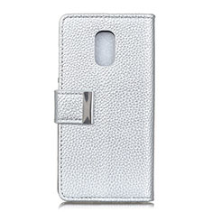 Coque Portefeuille Livre Cuir Etui Clapet L05 pour Asus ZenFone V Live Argent