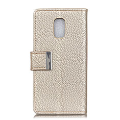 Coque Portefeuille Livre Cuir Etui Clapet L05 pour Asus ZenFone V Live Or