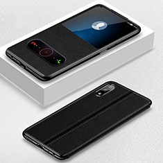 Coque Portefeuille Livre Cuir Etui Clapet L05 pour Huawei Honor 9X Noir