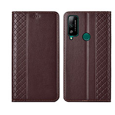 Coque Portefeuille Livre Cuir Etui Clapet L05 pour Huawei Honor Play4T Marron