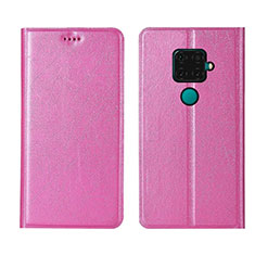 Coque Portefeuille Livre Cuir Etui Clapet L05 pour Huawei Nova 5i Pro Rose