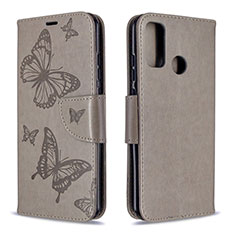 Coque Portefeuille Livre Cuir Etui Clapet L05 pour Huawei Nova Lite 3 Plus Gris