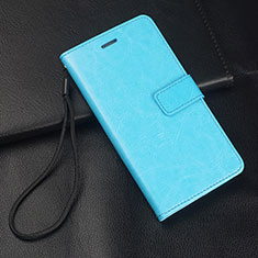 Coque Portefeuille Livre Cuir Etui Clapet L05 pour Huawei P Smart Pro (2019) Bleu Ciel