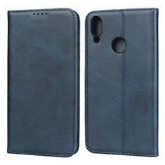 Coque Portefeuille Livre Cuir Etui Clapet L05 pour Huawei Y7 Pro (2019) Bleu